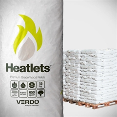  Heatlets Standard træpiller 6 mm 900 kg. 15 kg sække